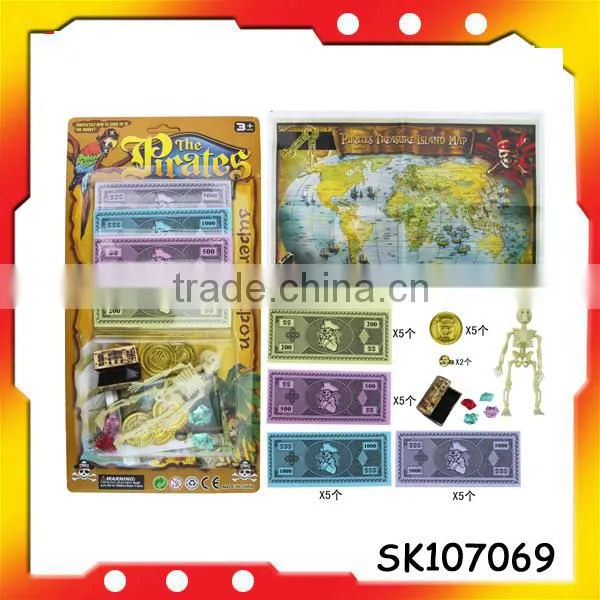 plastic pirate gold coins pirate headband with high quality