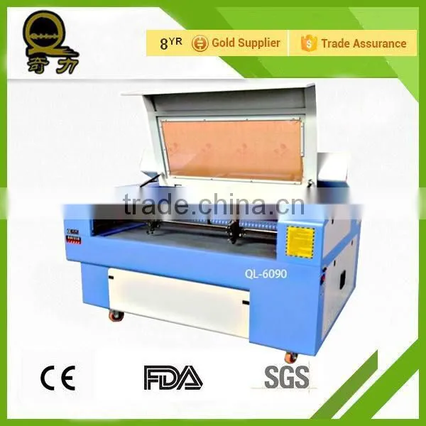 QL6090 Economical laser China supplier laser cutting machine/ fiber laser marking machine