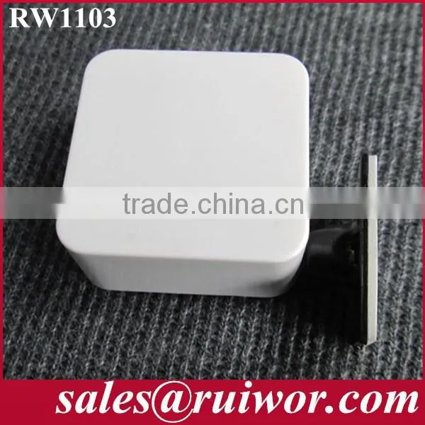 Square security-pulling anti theft steel cable with metal plate end fitting used in retail product positioning
