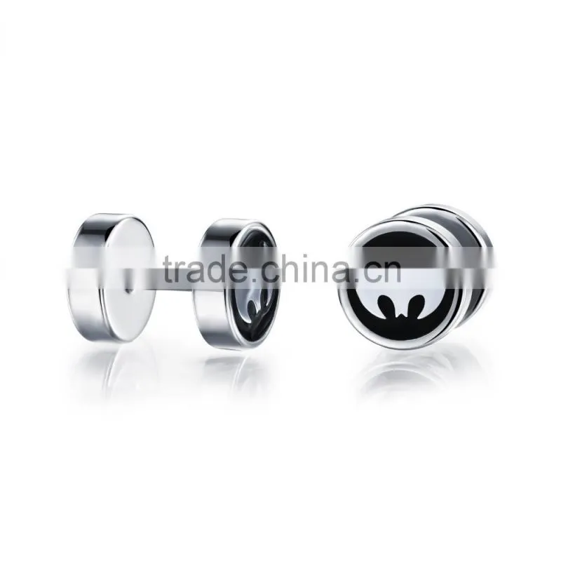 2016 China high end men fashion jewelry 316L stainless steel personalized logo photo earring