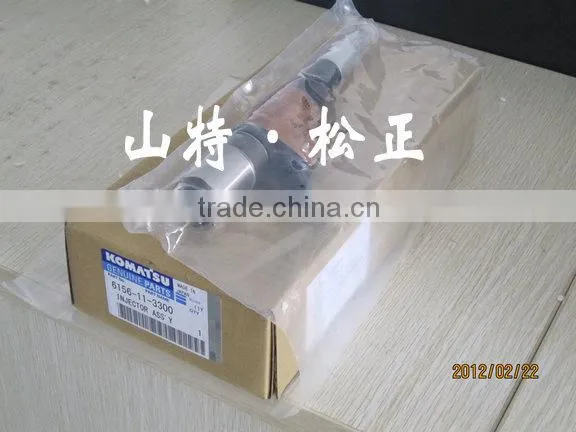 excavator spare parts PC400-7 injector ass'y genuine denso injector 095000-6070 6156-11-3300 for PC400-8 PC450-8
