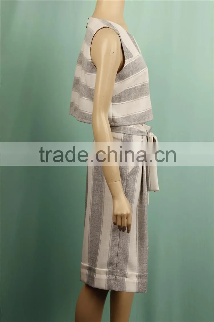 2016 S/S new design short pants with tops new design ladies suit