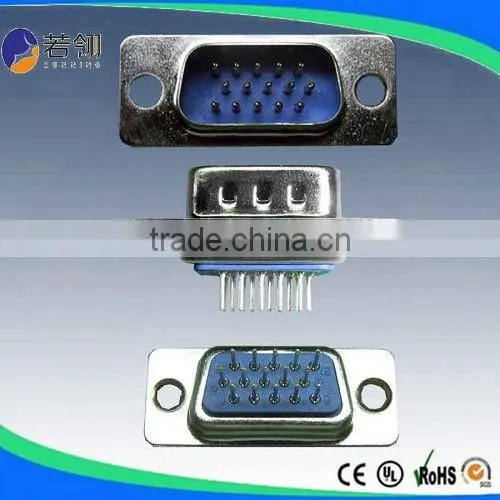 High Density PCB Straight Male Plug D-SUB Connector