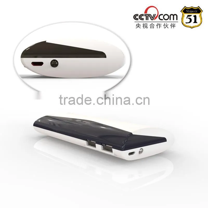 wallet shape dual usb power bank 15600