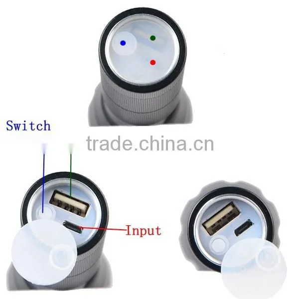 Powerful LED Light Camping Usage USB Rechargeable Flashlight