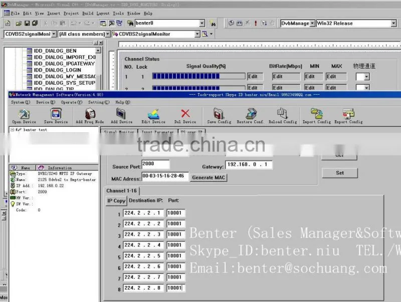 dvb-s2 to ip mpts headend(DisEqc/22KHz,8*DVB-S2 in,IP/UDP(8 MPTS multicast) Gigabit out)