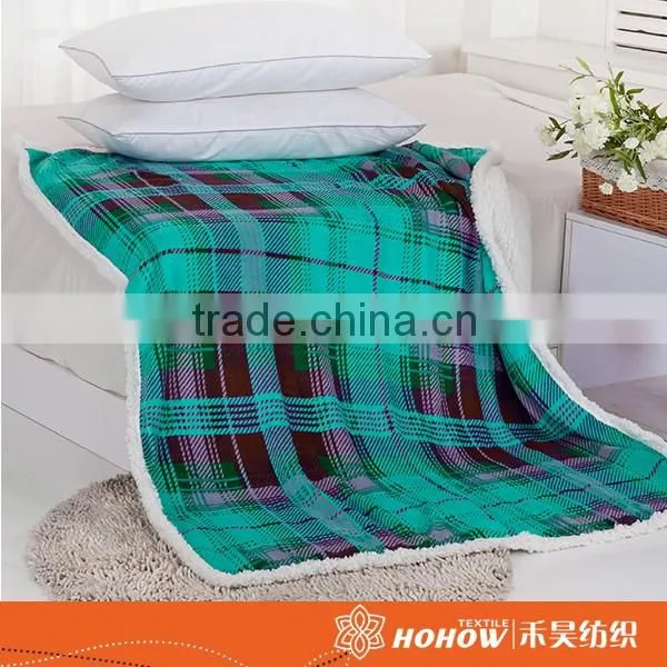 Main product 100% polyester anti-pilling polar fleece plaid blanket