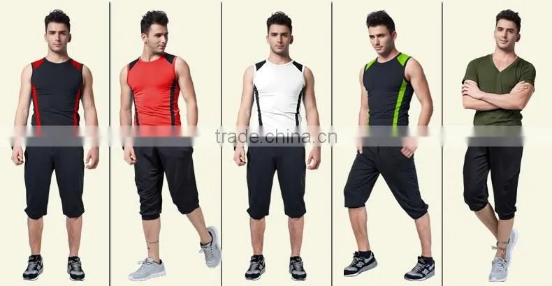 Men's Dry Fit Fitness Shirts 10% Spandex 90% PTT Dri Fit Shirts Wholesale