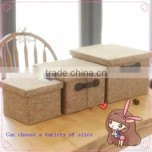 YIWU RODA 100% cotton and linen high-capacity foldable storage box