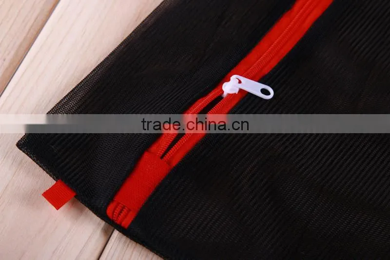 YIWU RODA 100% Polyester durable black embroidery foldable washing bag
