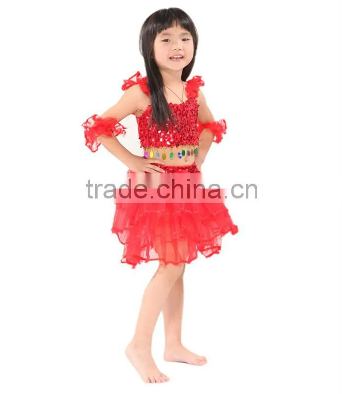 SWEGAL SGBDT13082 2013 fashion 3 colors green lovely children performance belly dance skirts