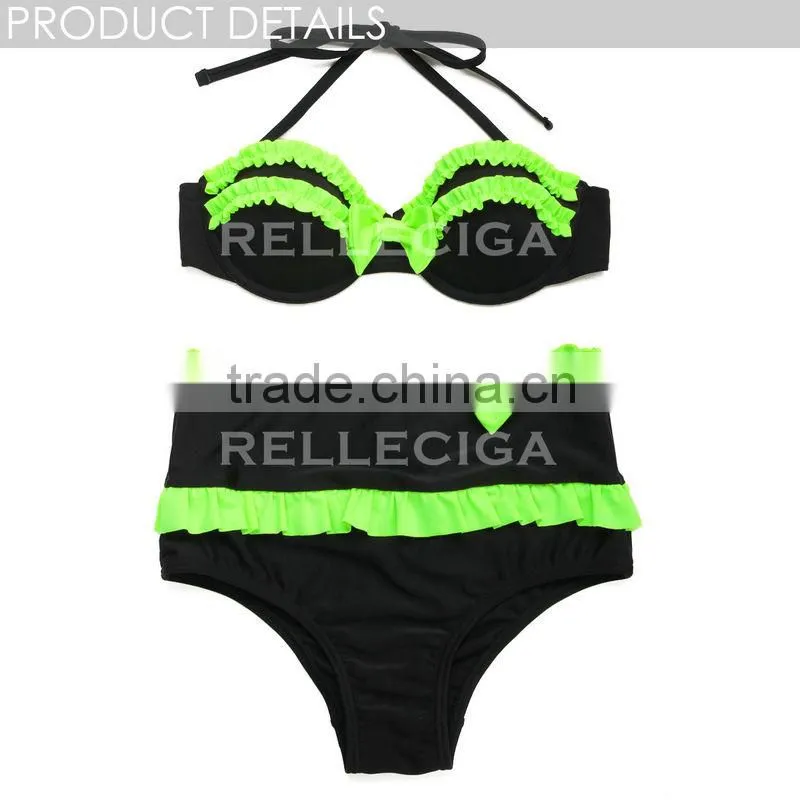 Sexi high waist girl bikini swimwear by RELLECIGA
