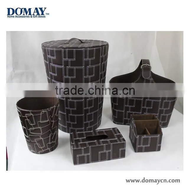 2015 hot sale fashion leather hamper wholesale