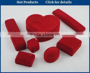 Custom Cheap blue hot selling flocking branded jewelry box