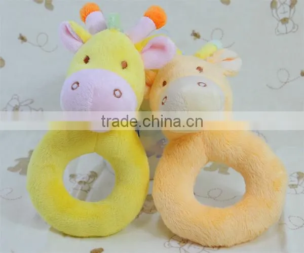 giraffe plush rattle for baby