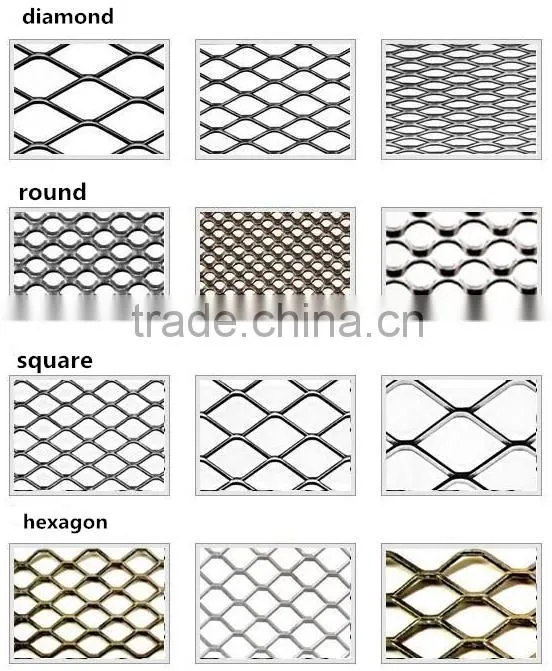 Expanded wire mesh fence