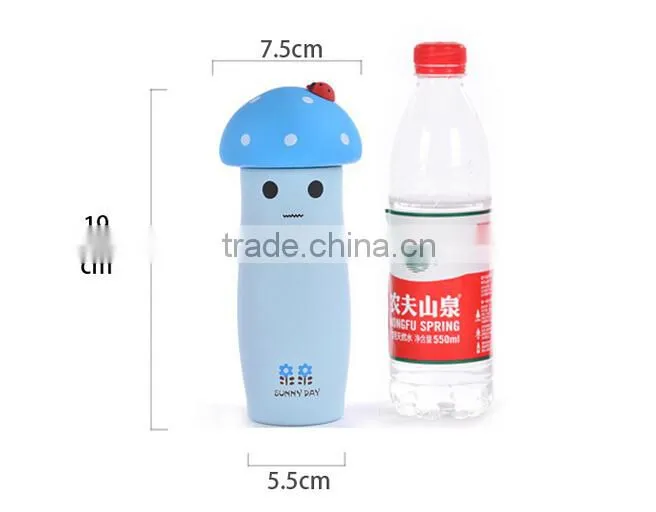 originality convenient mushroom promotional water bottles double wall vacuum flask