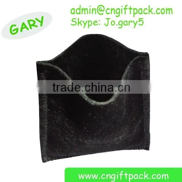 Black 15cmx20cm Custom Velvet Drawstring Pouch Bag