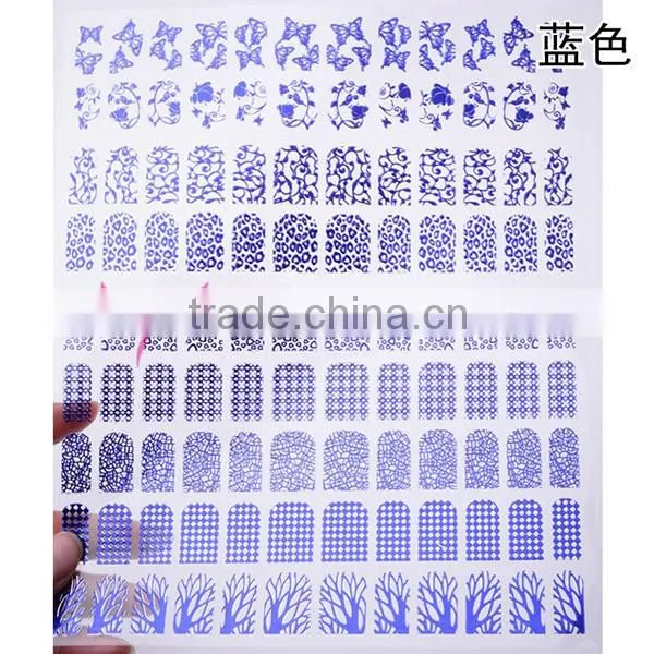 108 one sheet pink nail foil sticker 3D Flower nail decoration foil paper