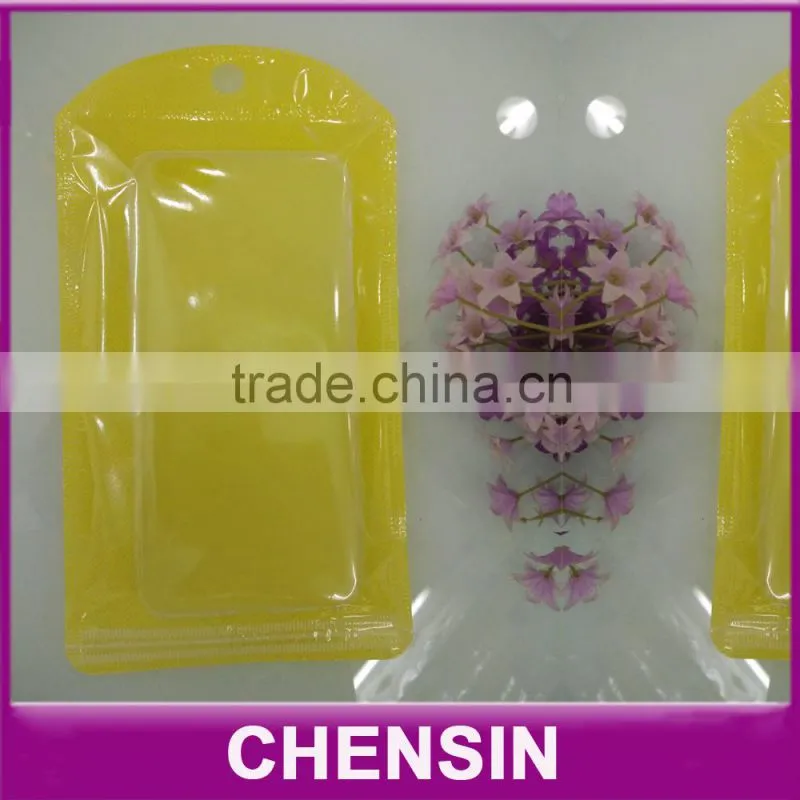 iphone 6 plue mobile case packaging/poly bag/plastic zipper sleeve/transparent packing