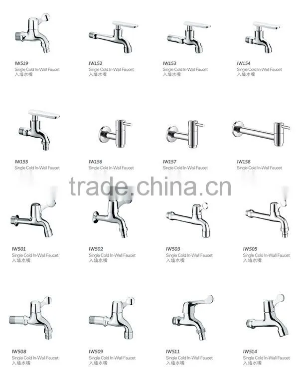 Single Cold In Wall Washing Basin Bibcock Mixers Faucet For Washing Machine DH160