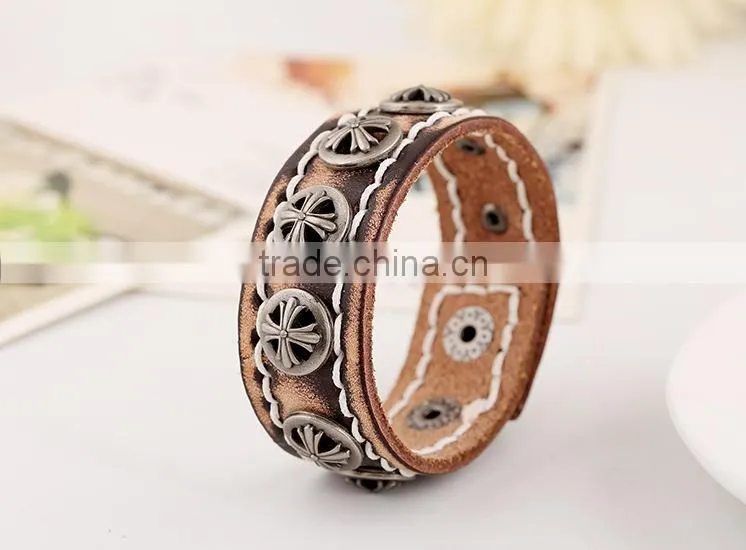bracelet making supplies button boys genuine leather bracelet