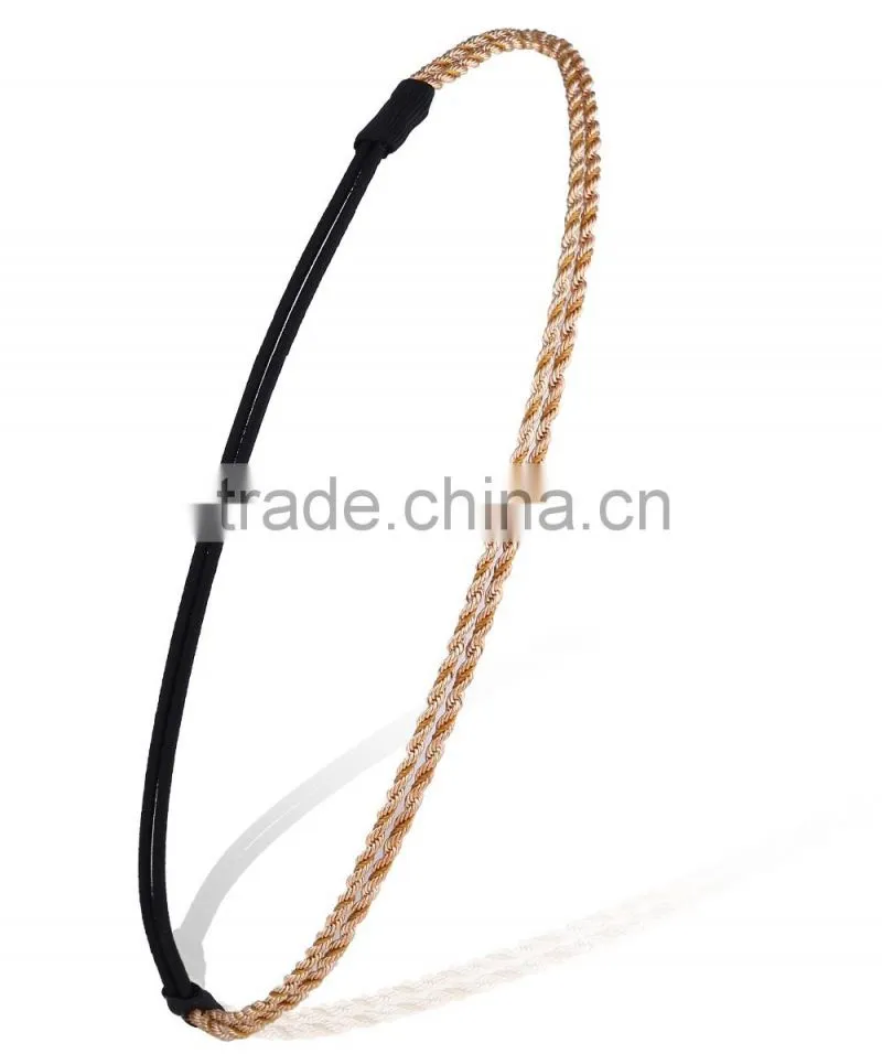 beauty Women Lady Lace Pearl Beads Headband Hairband Elastic Hair Head Band