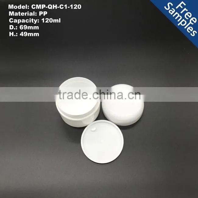 recycled 120ml 4oz PP face mask plastic PP jars for cosmetic