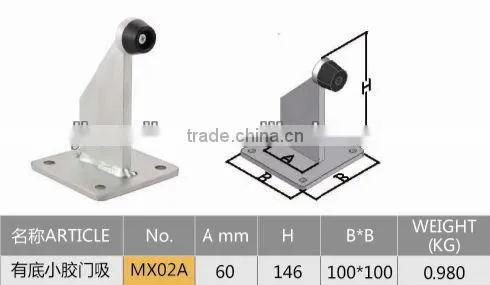white zinc galvanized door stopper