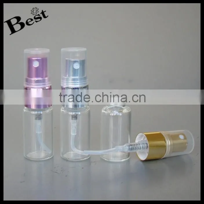 4ml tube glass bottle clear, e liquid perfume sample vail