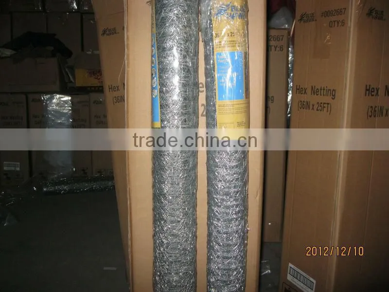 factory direct sale galvanized hexagonal weaving wire netting