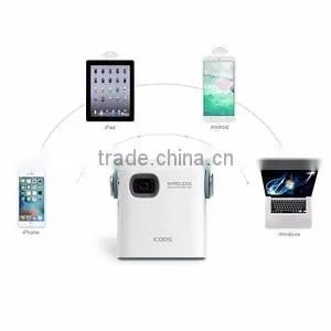 iCODIS M100 Projector, DLP Pico Home Theater, WIFI Wireless Connectivity,1.7" Portable Size & 120" Display, 30,000 Hour LED