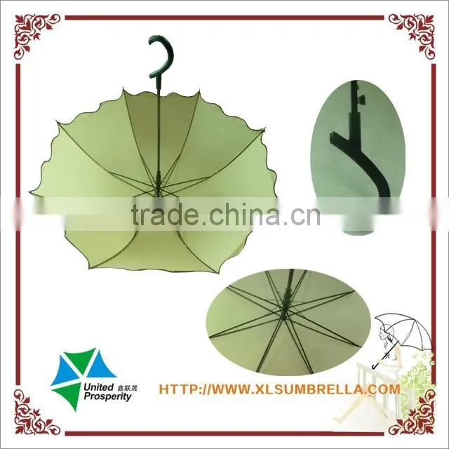 23"*8k solid fabric straight umbrella with love handle