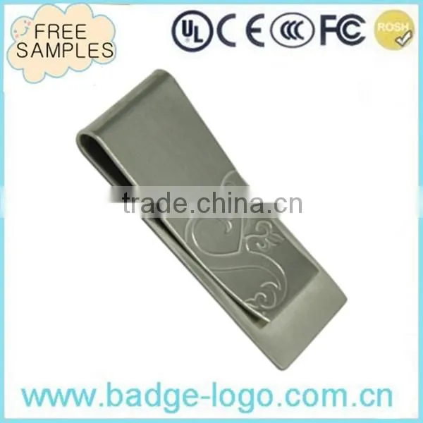 2016 New Engraved Metal Money Clip Holder