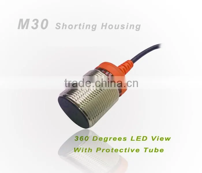Big Cylindrical, 12~24VDC M30 Proximity Sensor, Position Sensor, NPN/PNP Offered, Can do 5v DC working Voltage.