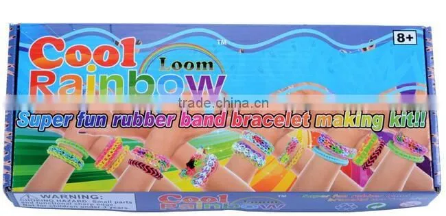 educational DIY toy for kids crochet kit rainbow loom FS0084