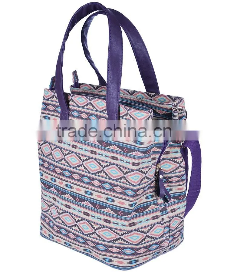 top one popular large capacity soft canvas ladies hand bag