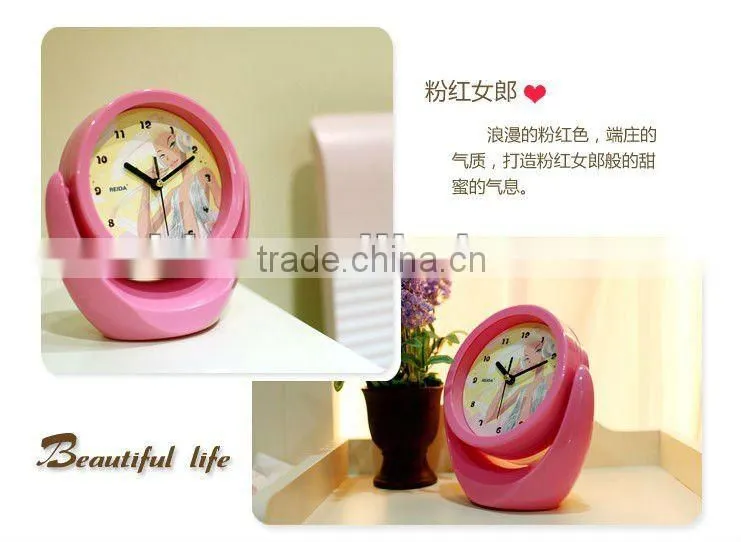 2014 multi-function mirror women and kids use Promotional table clock