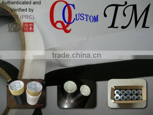 Black and white colors polyester snap button tape