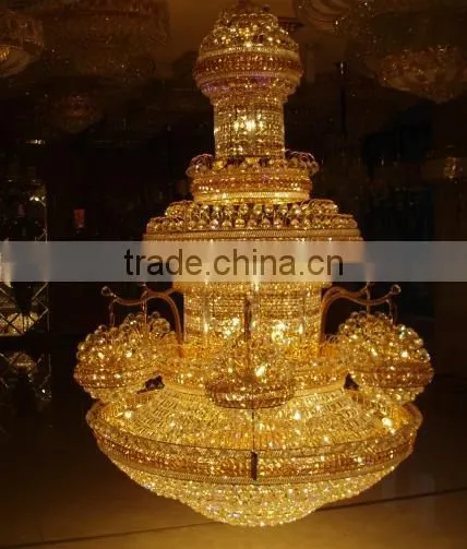 newest crystal hanging chandelier / pendant lamps big modern light gold