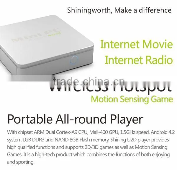 android smart tv box mini pc U2D dual band wifi and bluetooth aml8726 mx dual core