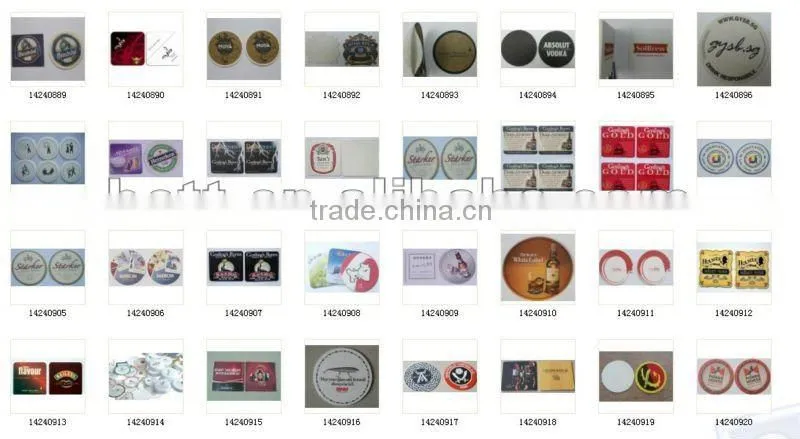 custom printed drink absorbent paper coaster