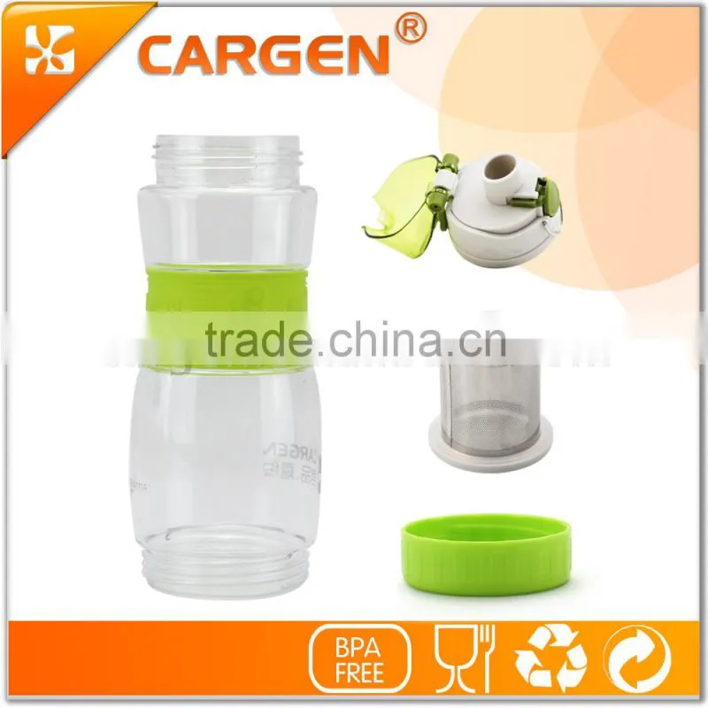 China supplier hot sale portable flip lid bottle with tea infuser