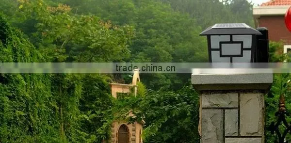 Solar pillar light led solar lights IP65 solar outdoor lighting,solar post cap light