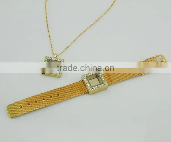 rose gold locket bracelet (BRJP18-054g)