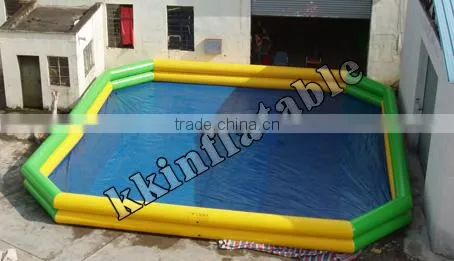portable plastic swimming pool equipment , inflatable amusement water park KKSP-L001