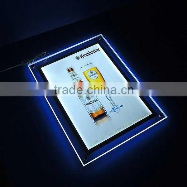 Wall mounted acrylic poster crystal frame