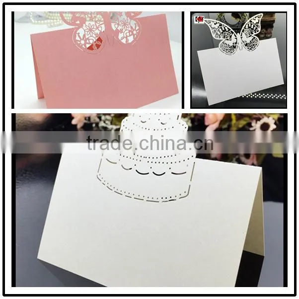 Elegant handmade card laser cut wedding card