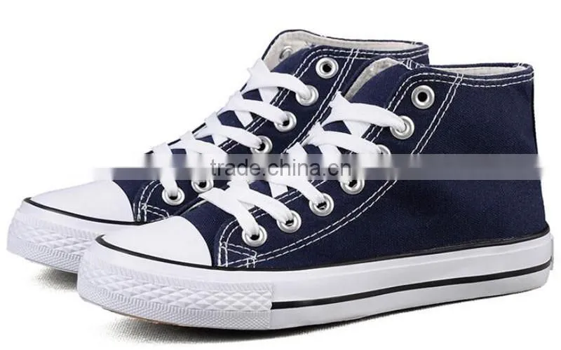White Canvas Mens High Top Sneakers Fashion Casual Shoe Non Brand