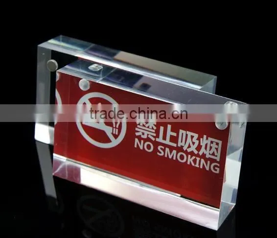 no smoking acrylic sign display